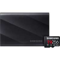 Koop Samsung T9 Portable SSD 4TB Zwart + Samsung MicroSDXC T9 256GB 200MB/s - 6151142183114