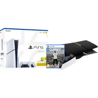 Koop PS5 Slim Disc Edition + FC 27 + Covers Zwart + Extra Controller Wit + Oplaadstation - 6156414195116