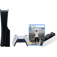 Koop PlayStation 5 Slim Disc Edition + FC 27 + Covers Zwart + Oplaadstation - 6156414192177