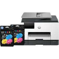 Koop HP OfficeJet Pro 9132e + 2 zwarte + 2 kleuren cartridges - 6151118083028