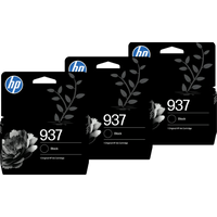 Koop HP 937 Cartridge Zwart Triple Pack - 6151117074034